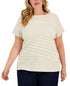 Plus Size Callie Asymmetric Striped Top